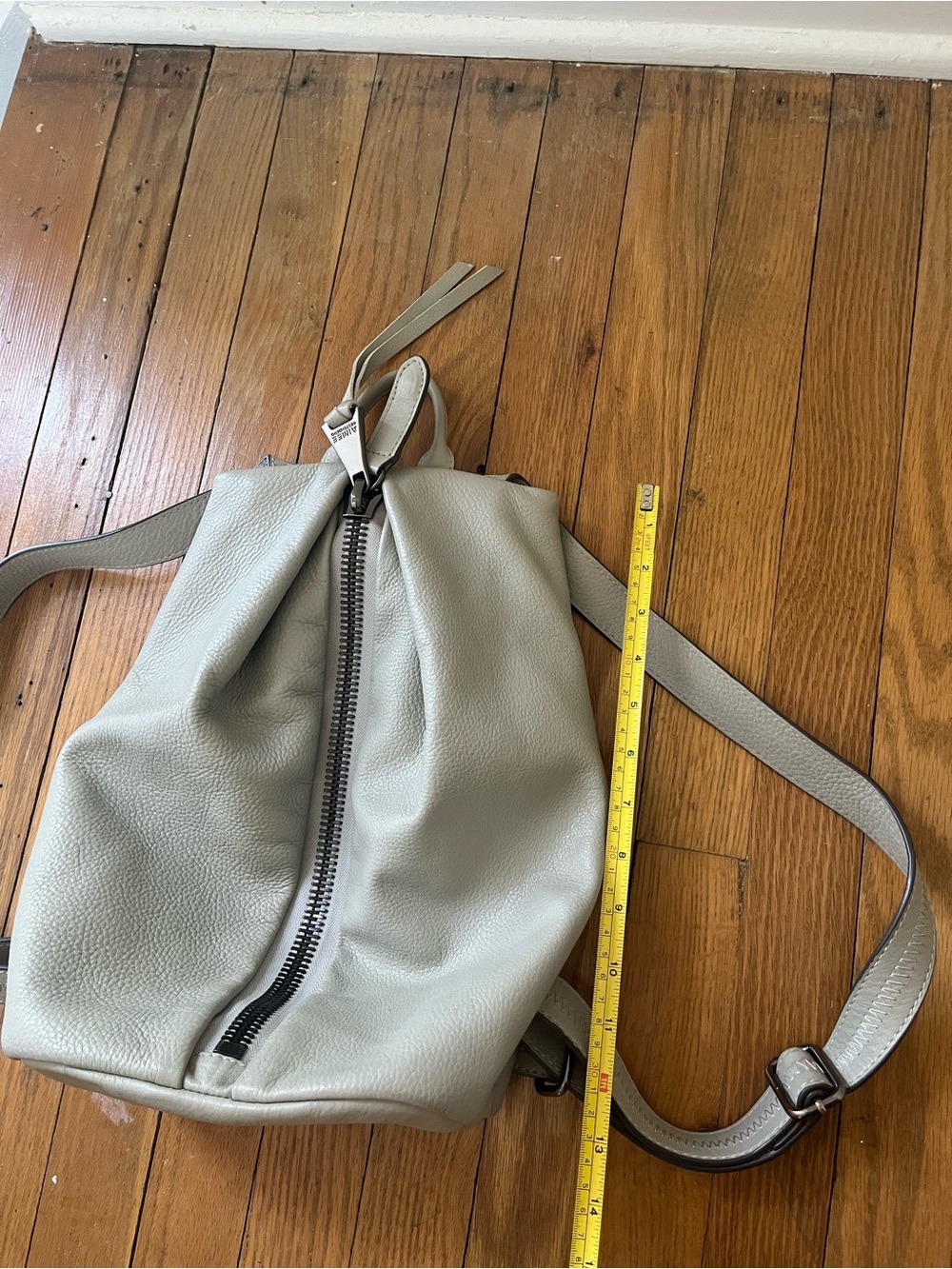 Aimee Kestenberg Tamitha leather backpack bag in elephant grey - Picture 10 of 11